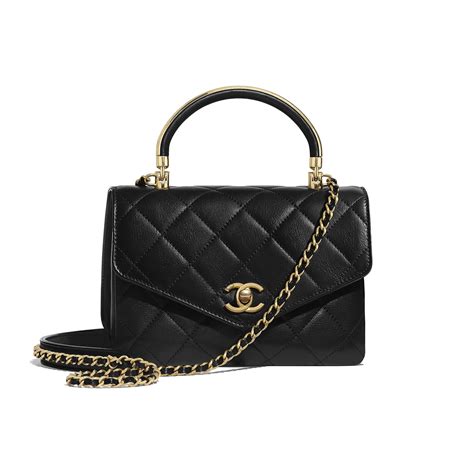 small flap bag with top handle chanel